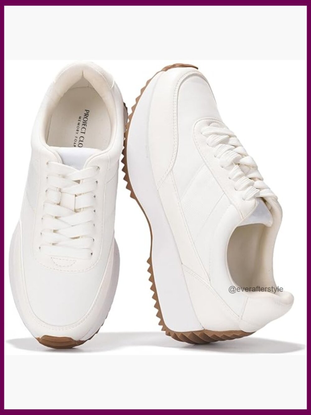 Memory Foam Lightweight Lace Up Fashion Sneakers - Picture 1 of 7